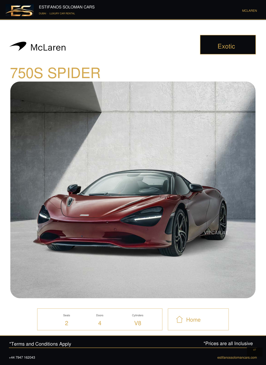 McLaren 750S SPIDER